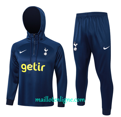 Thai Maillot Ensemble Tottenham Hotspur Enfant Survetement à capuche bleu royal 2024 2025 ligne 46174