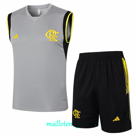 Thai Maillot Ensemble Flamengo Debardeur Training Gris 2024 2025 ligne248797