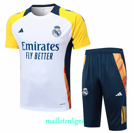 Thai Maillot Ensemble Real Madrid + Short Training Blanc 2024 2025 ligne248889