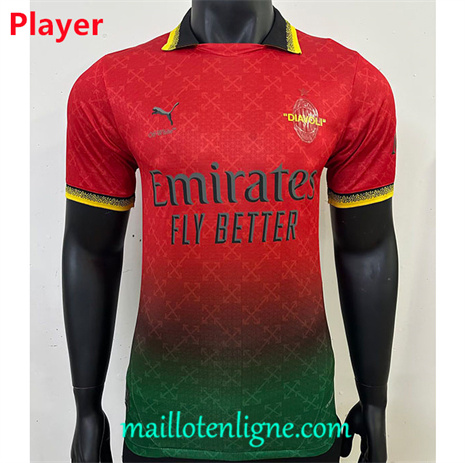 Thai Maillot de Player AC Milan co-branded Rouge 2024 2025 ligne253453