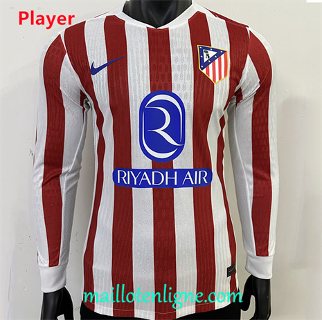 Thai Maillot de Player Atletico de Madrid Domicile Manche Longue 2025 2026 ligne253395