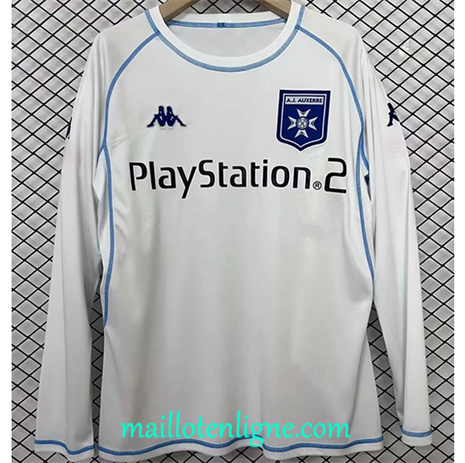 Thai Maillot de Retro AJ Auxerre Domicile Manche Longue 2003-04 ligne253609