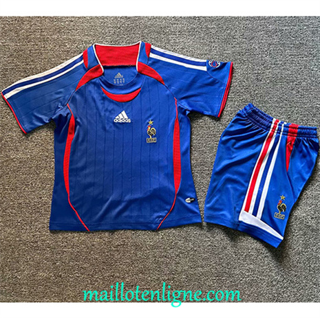 Thai Maillot de Retro France Enfant Domicile 2006 ligne253643