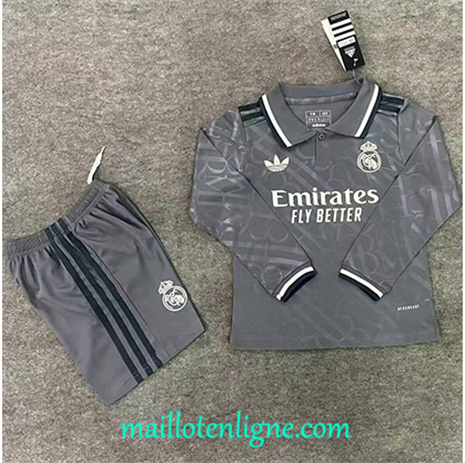 Thai Maillot de Real Madrid Enfant Third Manche Longue 2024 2025 ligne253174