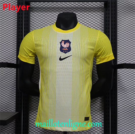 Thai Maillot de Player France Gardien de but Jaune 2025 2026 ligne253423