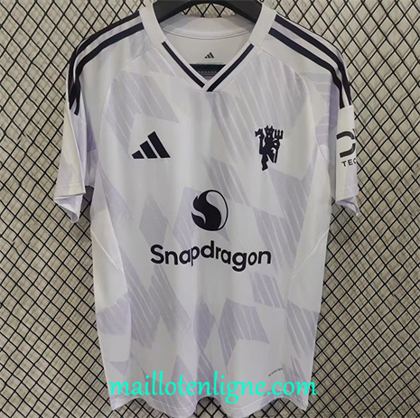 Thai Maillot de Manchester United Blanc 2025 2026 ligne253483