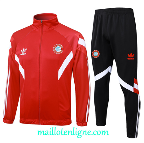 Thai Maillot de Ensemble Bayern Munich Enfant Veste Survetement rouge 2024 2025 ligne253253