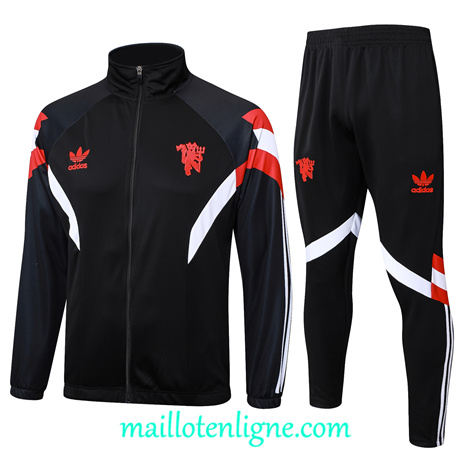 Thai Maillot de Ensemble Manchester United Enfant Veste Survetement noir 2024 2025 ligne253287
