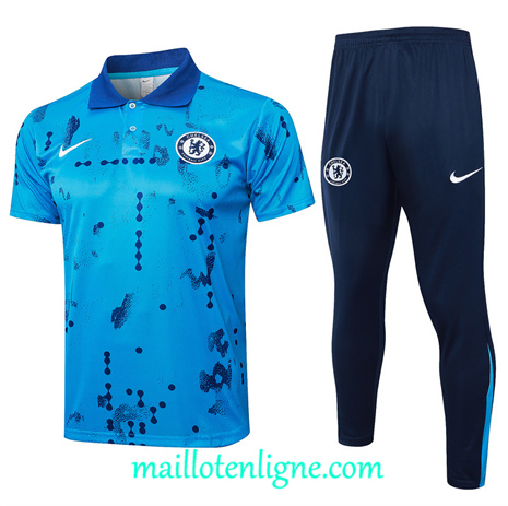 Thai Maillot de Ensemble Chelsea Polo Training bleu 2024 2025 ligne253881