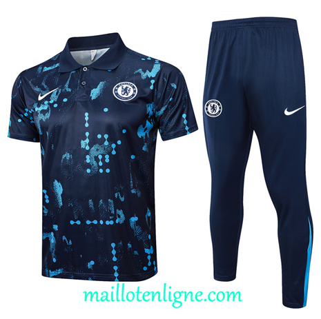 Thai Maillot de Ensemble Chelsea Polo Training bleu royal 2024 2025 ligne253882