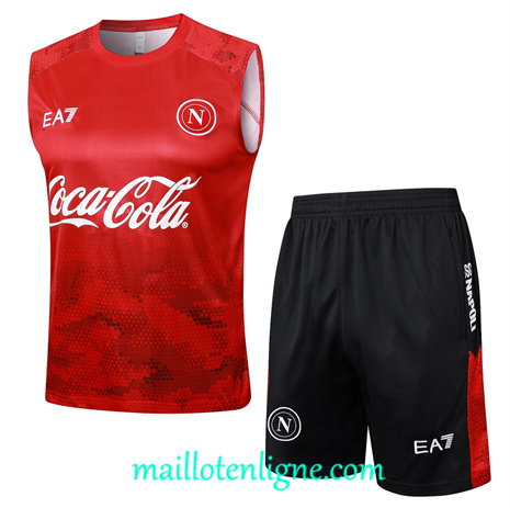 Thai Maillot de Ensemble Napoli Debardeur Training rouge 2024 2025 ligne253884