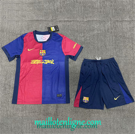 Thai Maillot Barcelone Enfant Domicile co-marqué 2025 2026