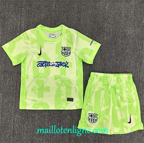 Thai Maillot Barcelone Enfant Third Vert 2025 2026