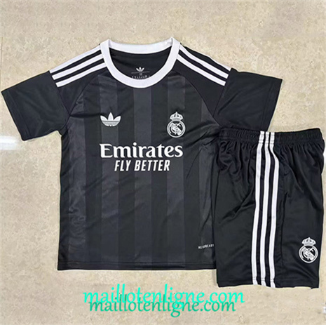 Thai Maillot Real Madrid Enfant Gardien de but Noir 2025 2026