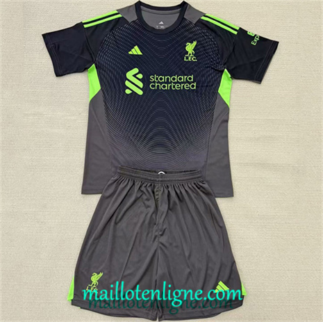 Thai Maillot Liverpool Enfant Gardien De But Noir 2025 2026