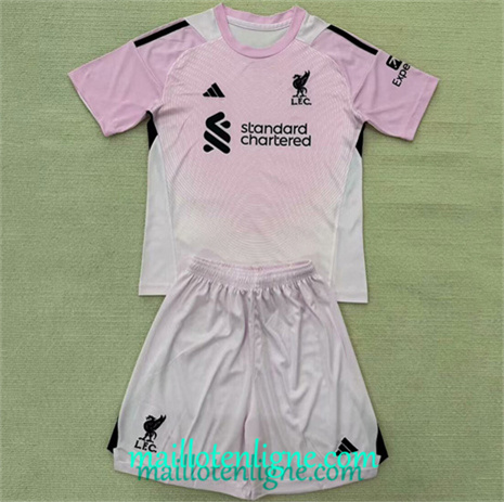 Thai Maillot Liverpool Enfant Gardien De But Rose 2025 2026