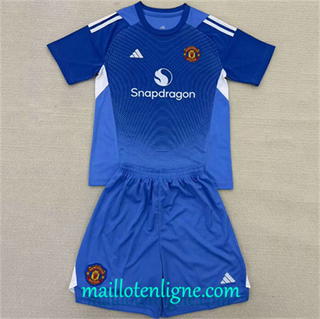 Thai Maillot Manchester United Enfant Gardien De But Bleu 2025 2026
