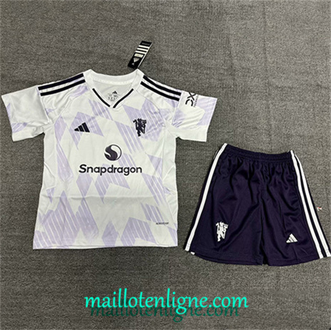 Thai Maillot Manchester United Enfant Blanc 2025 2026