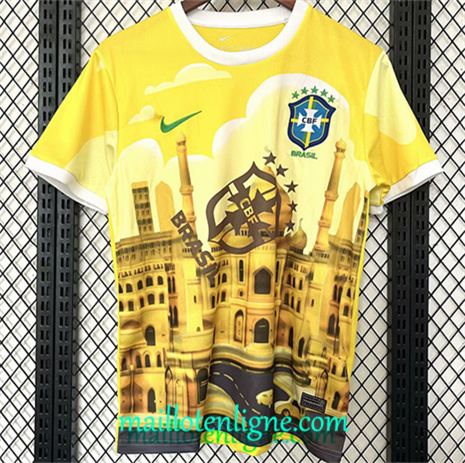 Thai Maillot Bresil Special Jaune 2025 2026