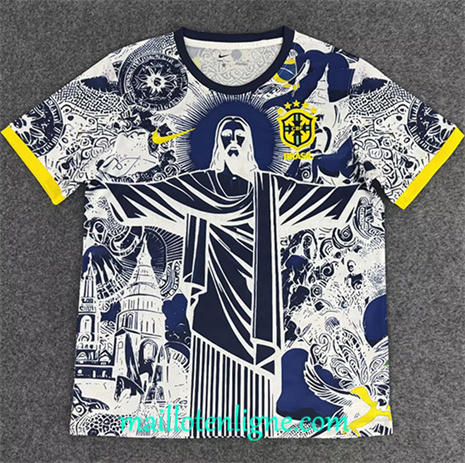 Thai Maillot Bresil déesse cyan 2025 2026