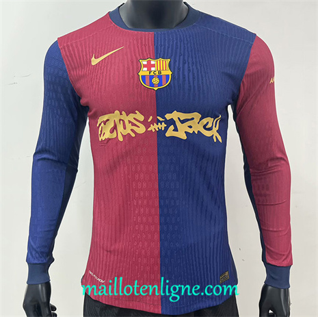 Thai Maillot Player Barcelone Domicile co-marqué Manche Longue 2025 2026