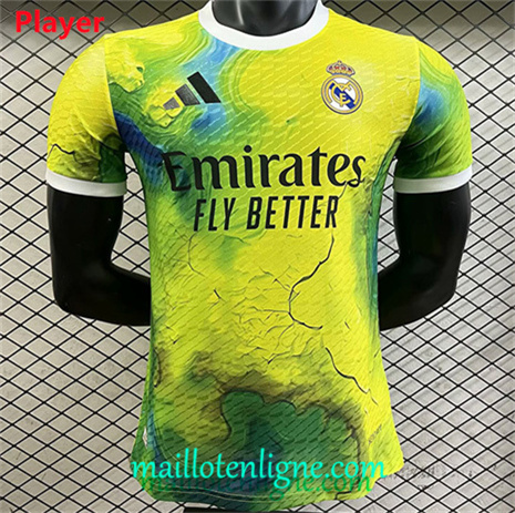 Thai Maillot Player Real Madrid Training Jaune/Vert 2025 2026
