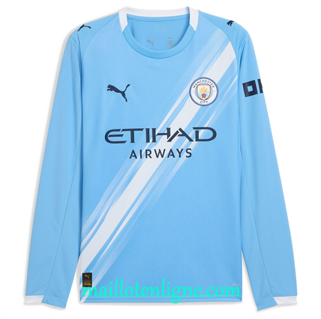 Thai Maillot Manchester City Domicile Manche Longue 2025 2026