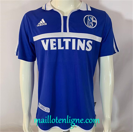 Thai Maillot Retro Schalke 04 Domicile 2000-02