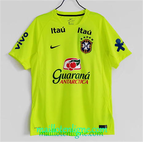 Thai Maillot Retro Bresil fluorescent Training Vert 2020