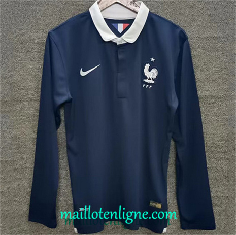 Thai Maillot Retro France Domicile Manche Longue 2014