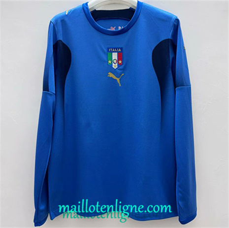Thai Maillot Retro Italie Domicile Manche Longue 2006