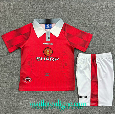Thai Maillot Retro Manchester United Enfant Domicile 1996-97
