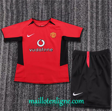 Thai Maillot Retro Manchester United Enfant Domicile 2002-04