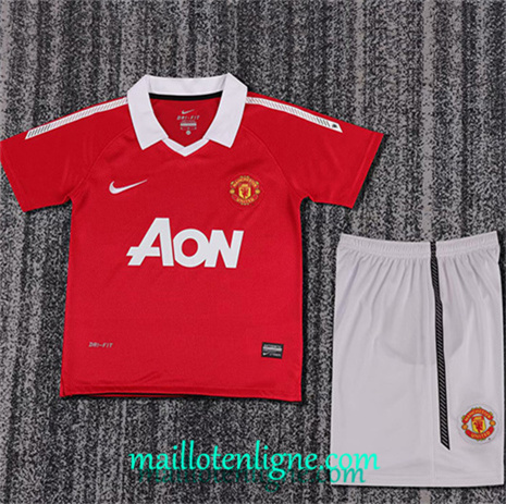 Thai Maillot Retro Manchester United Enfant Domicile 2010-11