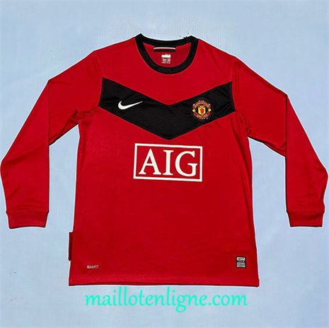 Thai Maillot Retro Manchester United Domicile Manche Longue 2009-10