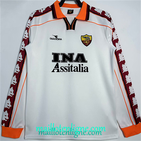 Thai Maillot Retro AS Roma Exterieur Manche Longue 1998-99