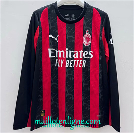 Thai Maillot AC Milan Domicile Manche Longue 2025 2026