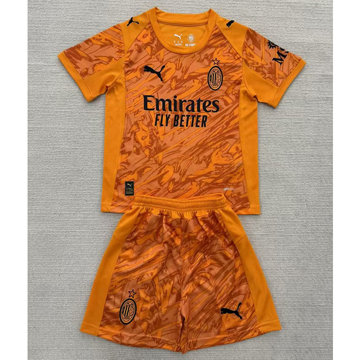 Maillot AC Milan Enfant Gardien de but Orange 2025 2026 ligne8115