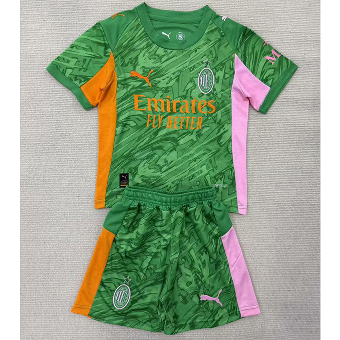 Maillot AC Milan Enfant Gardien de but Vert 2025 2026 ligne8117