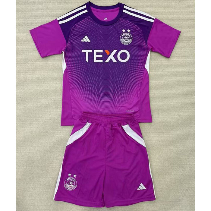 Maillot Aberdeen FC Enfant Pourpre 2025 2026 ligne8138