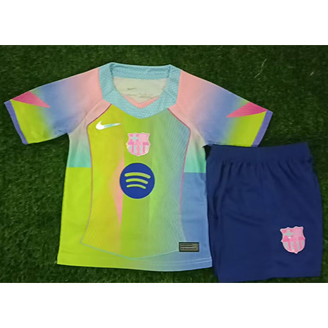 Maillot Barcelone Enfant Fluorescent Vert 2025 2026 ligne8195