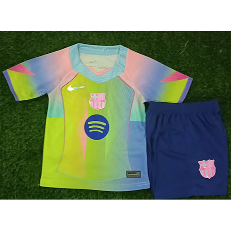 Maillot Barcelone Enfant Fluorescent Vert 2025 2026 ligne8201