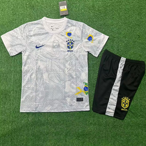 Maillot Brésil Enfant Special Gris 2025 2026 ligne8219