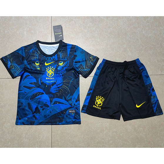 Maillot Brésil Enfant Special Bleu 2025 2026 ligne8222