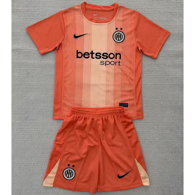Maillot Inter Milan Enfant Gardien De But orange 2025 2026 ligne8245