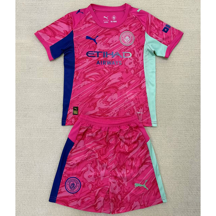 Maillot Manchester City Enfant Gardien de but Pourpre 2025 2026 ligne8257