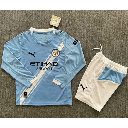Maillot Manchester City Enfant Domicile Manche Longue 2025 2026 ligne8259