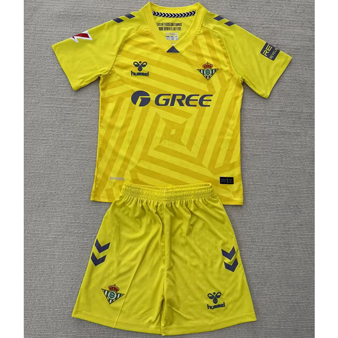 Maillot Real Betis Enfant Gardien de but Jaune 2025 2026 ligne8287