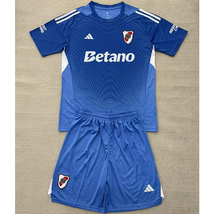 Maillot River Plate Enfant Gardien de but Bleu 2025 2026 ligne8298