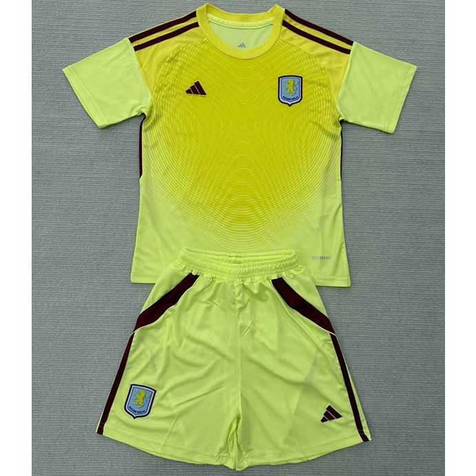 Maillot Aston Villa Enfant Gardien de but Jaune 2025 2026 ligne8126